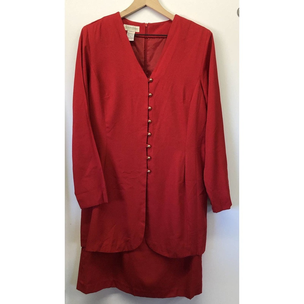 Jennifer James Red Dress Size 12 Vintage